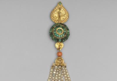 图片[2]-Gold pendant with turquoise inlay, Qianlong reign (1736-1795), Qing dynasty-China Archive